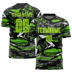 Maillot de football personnalisé à sublimation vert fluo-vert aurore