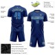 Maillot de football personnalisé à sublimation bleu marine royal et doré Maillot de football personnalisé à sublimation bleu marine royal et doré