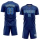Maillot de football personnalisé à sublimation bleu marine royal et doré Maillot de football personnalisé à sublimation bleu marine royal et doré
