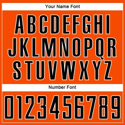 Maillot de football personnalisé par sublimation orange noir et blanc