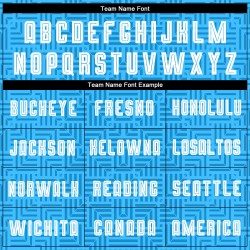 Maillot de football personnalisé à sublimation bleu clair et blanc pour la maison