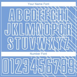 Maillot de football personnalisé à sublimation avec lignes blanches bleu clair