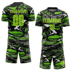 Maillot de football personnalisé à sublimation vert fluo-vert aurore