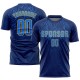 Maillot de football personnalisé à sublimation bleu marine royal et doré Maillot de football personnalisé à sublimation bleu marine royal et doré
